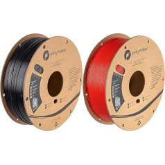 Polymaker PolyLite ASA Schwarz - 1,75 mm - 1 kg & PolyLite ASA Rot - 1,75 mm - 1 kg