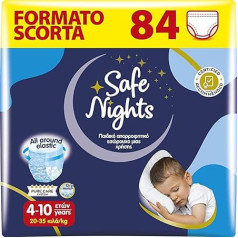 Babylino Safe Nights Zēns zīdaiņu absorbējošas nakts bikses 4-10 gadi (20-35kg) 84 gab.