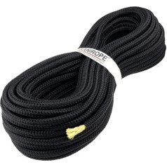 Kanirope® Poliesterio virvė su aramido šerdimi Kevlaro virvė Parabraid 8 mm 20 m Juoda pynė