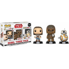 Funko Jedi-3Pack Rey, Chewbacca, BB-8 Star Wars The Last Jedi figūriņa, melnā krāsā, 26487