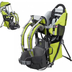 besrey Kraxe bērnu ratiņi ar glabāšanas somu, pārnēsājami bērnu muguras ratiņi ceļošanai, bērnu astoņkāji pārgājieniem 6-36 mēnešu vecumam, sēdvieta līdz 25 kg, salokāmi (gaiši zaļi)