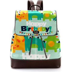 Dinosaurs Happy Birthday personalizēta skolas somas grāmatu somas pusaudžiem, daudzkrāsains, 27x12.3x32cm, mugursomas mugursomas mugursomas