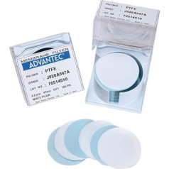 Advantec H050A090C PTFE hidrofīlas membrānas, 90 mm diametrs, 0,50 µm, 25 gab. iepakojumā