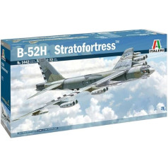 Italeri 1442S B-52 1:72 Boeing B-52H Stratofortress, Celtniecības modelis, Konstruktors, Celtniecības modelis, Amatniecība, Hobijs, Līmēšana, Plastmasas komplekts, Detalizēts, Daudzkrāsains, 1/72