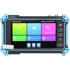 Kameratester, AHD-Tester Tragbarer IPC5200Plus Hochgeschwindwindigkeitsautomatik 100-240 VAC 5,4-Zoll-IPS-kapazitiver Touchscreen Zur Wartung für VGA (EU-Stecker)