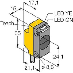 3069217 - QS18EP6W, optisks sensors Atstarotājs