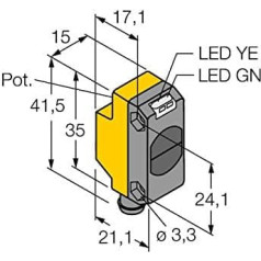 3066442 - QS18VP6WQ7, optisks sensors Atstarotājs