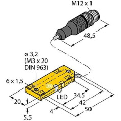 Turck Kapacitātes sensors BC5-QF5,5-AP6X2-2-RS4/S250/3G 2620135 bündig PNP, slīpais (D x B x V) 5