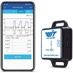 Bluetooth 5.0 akselerometrs WT901BLECL MPU9250 9 asu žiroskops + leņķis (XY 0,05° precizitāte) + magnētometrs ar Kalmana filtru, enerģiju taupošs 3 asu inklinometrs