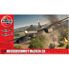 Airfix A03090 1/72 Messerschmitt ME262A-2a modeļu komplekts, modeļu būves piederumi, daudzkrāsains, mērogs 1:72