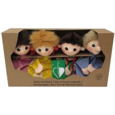4 leļļu komplekts Pasaku tēls Hand Puppet Family 18 cm Multi-Coloured bērniem Zēni Meitenes Zīdaiņi