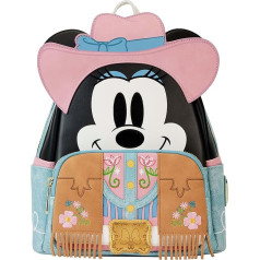 Loungefly Disney Western Minnie Cosplay dubultā plecu soma, daudzkrāsaina Ocean Tides, Okeāna plūdi, Ocean Tides