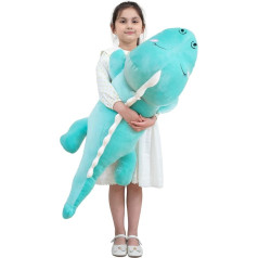 Filled Dinosaur Hug Pillow Long Dinosaur Plush Toy Sleeping Pillow Soft Large Dinosaur Stuffed Toy Gifts for Children (Pink-Smile, 120 cm/47.24 inches)