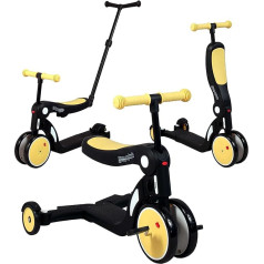 Looping Scootizz 5 in 1 Scooter with Push Bar - Yellow