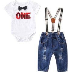 GUSUTZX Herren Säugling solide Kleidung jungen Baby Set Hosenträger Straßengurt Hosen Jungen Outfits & Set Baby Jungen Sets Outfits Neugeborene Outfits