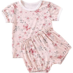 GUSUTZX 2-teiliges Kinder Mädchen Jungen Sommerkleid Kurzarm Top Shorts Bedruckte Baumwolle Set Baby Outfit Oberteil Babykleidung Bekleidungsset Hosen