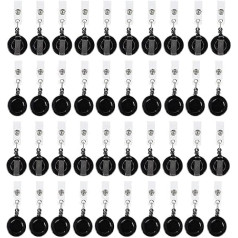 Juvale 100 Pack 100 Pack Retractable Badge Reel Badge Holders for Nurses Office 26.5