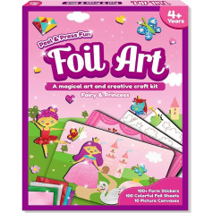 ZMLM Mākslas amatniecības rotaļlietu dāvana: Folija Fun Unicorn Princess Craft Kit for Girls Age 4-9 Fairy Stickers, Party Favour Craft Supplies for Kids, Creative DIY Activities, Easter Gifts