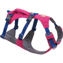 Ruffwear Flagline Dog Harness with Handle, Lightweight Adjustable Walking Harness, 3 Lead Attachment Points, Reinforced Webbing and Strong Metal V-Ring, Alpenglow Pink, Small