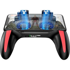 fasient Dual Cooling Fans Mobile Phone Game Controller, эргономичный геймпад для смартфона с аккумулятором 2500 мАч/5000 мАч Power Bank для 4,7-6,5 дюймовых телефонов (5000 мАч)