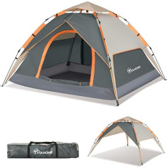 YITAHOME Camping Zelt, Pop up Zelt 2 Personen Wasserdicht Familie Kuppelzelt Wasserdicht Winddich 210D Oxford Reißfestigkeit, Portable Ultralight für Camping Wandern Backpacking