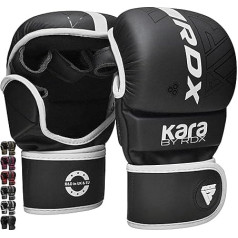 RDX MMA cimdi cīņas mākslu grāplinga treniņiem, Maya Hide Leather Kara cimdi cīņām, sitamie cimdi Muay Thai, kikboksa, brīvās cīņas, perforatora cimdi (daudzpusīgi)