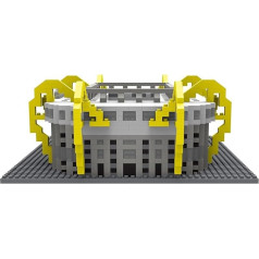 FOCO Oficiāli licencēts FOCO Borussia Dortmund Signal Iduna Park BRXLZ Bricks 3D Mini futbola stadiona būvniecības komplekts