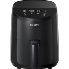 COSORI Hot Air Fryer 2L, 4-in-1 Mini Airfryer, 30 Online Recipes, 75-205°C, Energy-Saving, Compact, Hot Air Fryer Small without Oil, Dishwasher Safe, 900W, Black