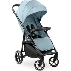 Hauck Kinderwagen Shop N Care saliekamais bērnu ratiņš līdz 25 kg ar noliecamu funkciju, dzērienu turētāju un uzkodu paliktni, neliels, salokāms, ar saulessargu (UPF 50+), XL grozs (putekļaini zils)