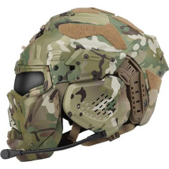 AQ zxdc taktiskā aizsargājošā aizsargķivere ar masku, austiņām, brillēm un miglas ventilatoru airsoft peintbolam