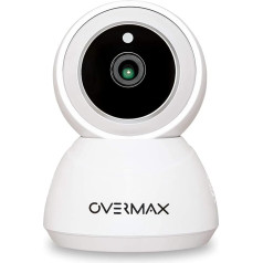 Overmax Camspot 3.7 bezvadu kamera iekštelpās ar Full HD nakts režīmu, automātisko izsekošanu un balss vadību, saderīga ar Google Home un Amazon Alexa, infrasarkano tehnoloģiju, bērnu uzraudzības funkcija