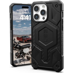 URBAN ARMOR GEAR Monarch Pro aizsargvāciņš saderīgs ar Apple iPhone 15 Pro Max korpusu [bezvadu lādēšana/magnētiskā lādēšana, 5 slāņu aizsardzība], oglekļa šķiedra