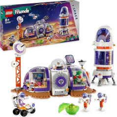 LEGO Friends Marsa kosmosa bāze ar raķeti, kosmosa rotaļlieta ar kosmosa kuģīti un 4 astronautu figūriņām, dāvana meitenēm un zēniem no 8 gadu vecuma, kuriem patīk zinātne un tehnoloģijas 42605