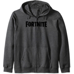 Fortnite Logo melna jaka ar kapuci, pelēka