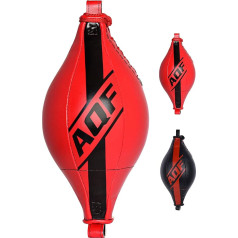 AQF Double End Speed Ball Maya Hide Leather Boxing Dodge Speed Bag Punching MMA Workout Floor to Ceiling Rope