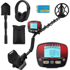 RKK Metal Detector Set for Adults, Lightweight Metal Detector Detector Professional with Pinpoint Mode & Exclusive Memory Mode, Waterproof Coil, LCD Display, Advanced DSP Chip, IP68