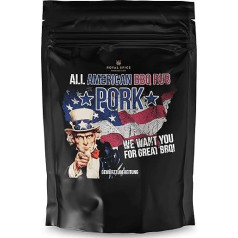 All American BBQ Pork 1 kg - ideālai cūkgaļas gaļas pagatavošanai - autentiska amerikāņu bārbekjū sausā marināde izsmalcinātai bārbekjū baudīšanai