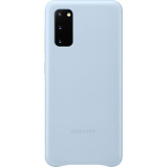 Samsung ādas viedtālruņa vāciņš EF-VG980 Galaxy S20 | S20 5G mobilā tālruņa vāciņš, dabīgā āda, aizsargvāciņš, triecienizturīgs, Premium, zils