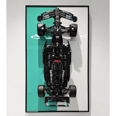 iCUANUTY Sienas tāfele Lego Technic Mercedes-AMG F1 W14 E Performance komplektam 42171, dekoratīvie gleznojumi pieaugušajiem, sienas tāfele Lego modeļu automašīnām, dāvanas Lego cienītājiem, 75 x 45 cm