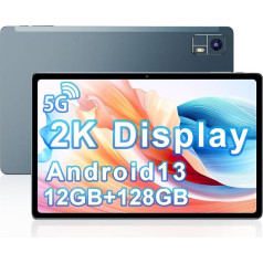 10.4 Zoll Android 13 Tablet, Android Tablet 12GB RAM 128GB ROM, Octa-Core,1TB Expand, Tablet PC mit 2.4+5G WiFi, 2K Touchscreen, 4 Stereo Lautsprecher, 5MP+13MP Dual Kamera, 10000 mAh Akku