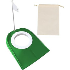 1 gab Golf Putting Cup, 1 gab Neausts maisiņš, Golf Putting Aid, Golf Putting Machine, Golf Putting Hole Cup un karogs