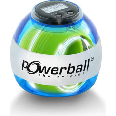 Powerball Max Blue, gyroskopischer Handtrainer mit blauem Lichteffekt inkl. Drehzahlmesser, transparent-blau, das Original von Kernpower