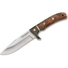 BÖKER MAGNUM® Elk Hunter scharfes Fahrtenmesser - feststehendes Messer mit Parierelement - robustes Jagdmesser mit Leder-Scheide