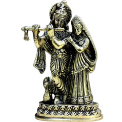 StonKraft Labākās kvalitātes misiņa Radha Kishan Krishna Statue Idol - Hindu Hinduisms Puja (6