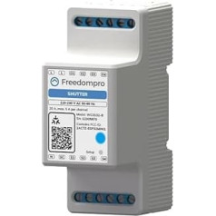 Freedompro Модуль для рольставней DIN WC0102-B, WiFi Smart 2-канальный выключатель, домашняя автоматика для рольставней, совместимость с Apple HomeKit, Alexa, Google Hom