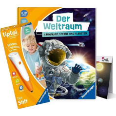 tiptoi Ravensburger rinkinys Weltraum: + 00110 Stift + Weltraum-Poster, Lernspielzeug für Kinder