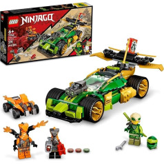 LEGO Ninjago Lloyd's Race Car EVO 71763 konstravimo rinkinys su Ninjago automobilio žaislu, Ninjago Lloyd'o ir gyvatės figūrėlėmis; kūrybiniai žaislai 6 metų ir vyresniems vaikams (279 dalys)