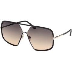 Tom Ford saulesbrilles WARREN-02 FT 0867 Shiny Black/Grey Brown Shaded 63/12/135 Unisex, Shiny Black/Grey Brown Shaded