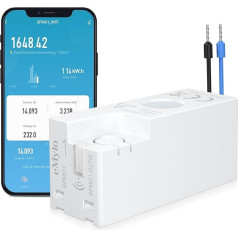 eMylo balkona elektrostacijas strāvas mērītājs 1-fāzes enerģijas izmaksu mērītājs 99% augsta precizitāte mājsaimniecības ierīcēm / saules enerģijas / tīkla mērīšanai, importētas mikroshēmas ar ilgu kalpošanas laiku