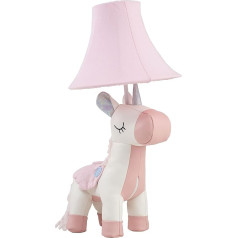 Happy Lamps Elsa LED vienradzis, bērnu istabas lampa, meiteņu dāvana, 51 cm augsta, vegānu āda, roku darbs, bērniem droša galda lampa, augstākās kvalitātes